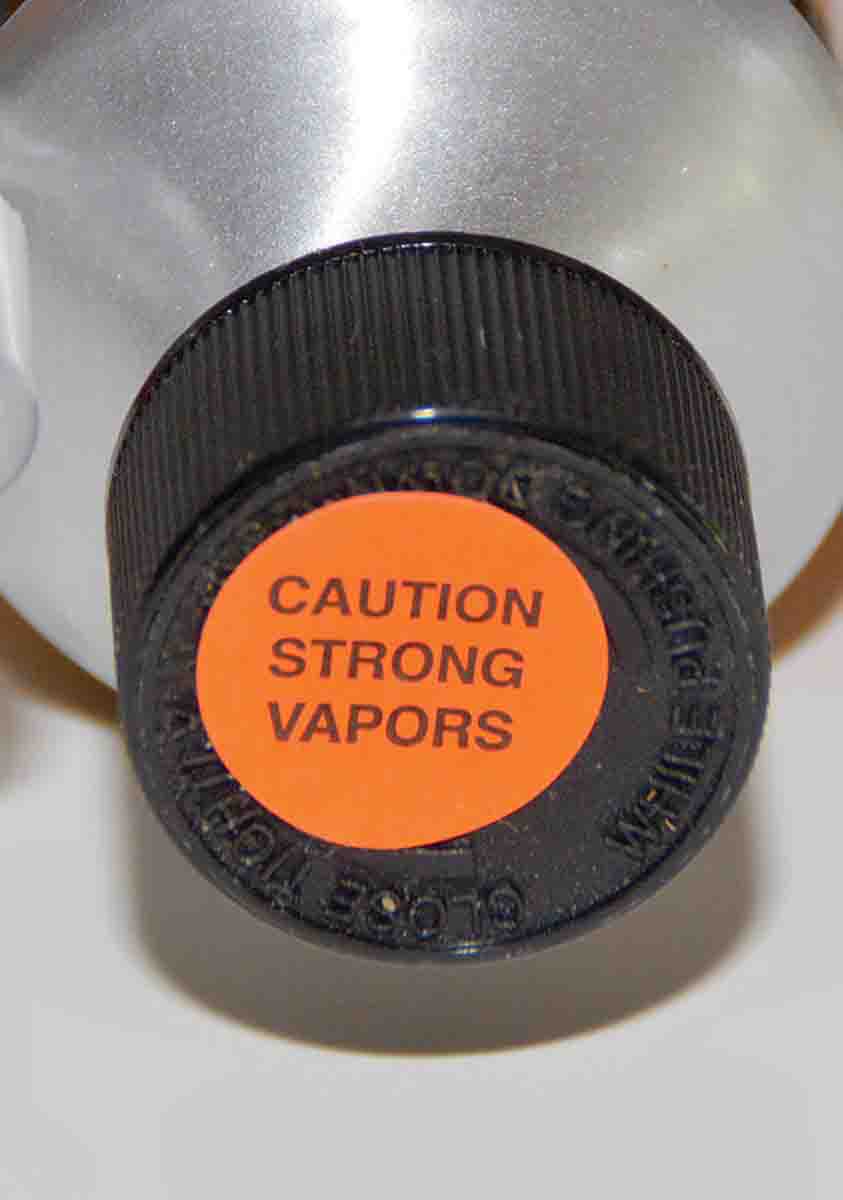 The company really means it when it indicates: “Caution Strong Vapors.”